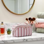 BOYATU Travel Makeup Bag for Women: Large Cosmetic Bag Set of 3 - PU Leather Make up Bag with Compartments - Compact Waterproof Toiletry Bag with Divider & Handle (B-1-Pink) - Image 9