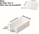 Cable Organizer Storage Box with 7 Wire Ties,Desktop Cable Management Box with Switch, Power Cord Organizer for Office,Home,Desk Accessories Storage Stationery Supplies（Clear） - Image 3