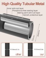 T-shaped Coat Rack Freestanding, Modern Clothes Rack with Rock Slab Base, Heavy-duty Metal Coat Tree for Boutiques, Hallway, Entryway, 68.9 Inches High, Black, GYJ001B - Image 5