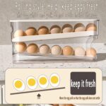 Auto Rolling Fridge Egg Organizer, Space Saving Eggs Dispenser for Refrigerator Storager, Home Egg Holder, 1 pack - Image 4