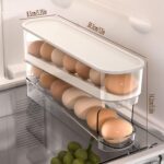 Auto Rolling Fridge Egg Organizer, Space Saving Eggs Dispenser for Refrigerator Storager, Home Egg Holder, 1 pack - Image 5