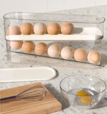 Auto Rolling Fridge Egg Organizer, Space Saving Eggs Dispenser for Refrigerator Storager, Home Egg Holder, 1 pack - Image 8