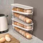 Auto Rolling Fridge Egg Organizer, Space Saving Eggs Dispenser for Refrigerator Storager, Home Egg Holder, 1 pack - Image 10