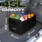 FORTEM Car Trunk Organizer, Collapsible Two Compartment Organizer, Foldable SUV & Truck Storage for Car Accessories for Women Men, Non Slip Bottom, Sturdy Side Walls, Strong Handles, 45L - Image 3