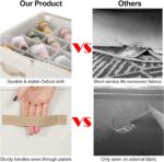 Shoe Organizer for Closet, Foldable Shoe Box with Adjustable Dividers and Clear Cover, Space Saving Shoe Storage Organizer Cabinet with Reinforced Handles, Fits 16 Pairs, Beige TP09Y - Image 7