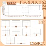 45 Pcs Adjustable Drawer Dividers with Fixed Buckle Drawer Organizer Box Dividers Back To School Gift for Socks Underwear Makeup Kitchen Bedroom Dresser Office Storage (Clear) - Image 3