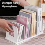 Lemical Desk File Organizer 4 Section Vertical Desk File Sorter Office Organizer File Holder Magazine Holder Desktop Document Organizer for Office, Home or School (White) - Image 4