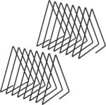 2 Sets Triangle File Folder Rack,7 Sections File Holder,File Storage Sorter/Stand,Desktop File Organizer,Wire Organizer Rack,Magazine/Paper Folder Holder,Letter/Legal, Anti-Scratch/Rusty - Image 2