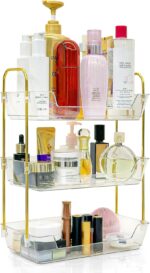 3-Tier Bathroom Organizer Countertop – Makeup, Perfume, and Skincare Storage Tray for Bathroom, Dresser, and Vanity - Image 2