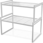 BlisXybion Set of 2 Cabinet Organizers 16.6''W 44 LBS Load Capacity Heavy Duty Kitchen Pantry Shelves Counter Countertop Storage Racks - Image 2