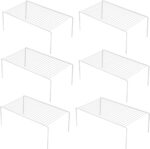 Cabinet Storage Shelf Rack Set of 6, Medium (13 x 9.4 inch) Rustproof Metal Wire Kitchen Cabinet Organizer and Storage, Cupboard Spice Shelf Rack for Plate, Dish, Counter & Pantry Organization - Image 2