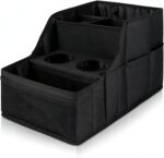 Car Seat Organizer & Back Seat Organizer with 7 Compartments, 2 Cup Holders | Multi-Position Car Organizers and Storage for Front Seat & Backseat | Keep Travel, Kids & Car Essentials Organized (Black) - Image 2