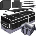 Car Trunk Organizer with Portable Leak Proof Cooler Bag, 3 Compartments Collapsible Car Organizers and Storage with Foldable Cover, Christmas Gifts, Suitable for SUV, Auto, Truck, Minivan - Image 2