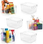 ClearSpace Clear Plastic Storage Bins – Pantry Organizers & Storage Containers, Cabinet Organizer - Home Organization Must Haves for Kitchen, Laundry Room, Office, Closet, Garage & Freezer - Image 2