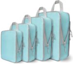 Compression Packing Cubes for Travel, 4 Set Expandable Packing Organizers, Lightweight Luggage Organizer Bags, Travel Essentials for Carry on, Handy Helper for Organizing Clothes, Blue - Image 2