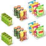 Ettori Set of 6 Clear Plastic Storage Bins - The Ultimate Pantry Organizers and Storage Solution for Kitchen, Cabinet, and Refrigerator Organization - Image 2