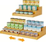 Expandable Bamboo Can Storage Display for Pantry, Easy-Access 3-Tier Adjustable Can Organizer Shelf for Cabinets, Canned Goods & Food Storage, Soda Can Organizer Holds Up to 24 Cans (Patent Pending) - Image 2