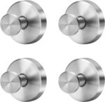 Fasbeu Silver Suction Cup Hooks for Shower Waterproof - No Drill Stainless Steel Towel Hooks for Bathroom Wall, Kitchen, Glass, Mirror, Tile - Ideal for Hanging Towels, Robes, and Loofahs(4 pcs) - Image 2
