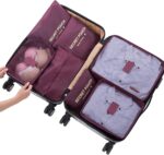 Fxkoolr Packing Organizers Packing Cubes for Suicase 7 Set Travel Luggage Organizer Bags for Suitcases (Wine Red) - Image 2