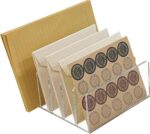 Gute Acrylic Desk File Organizer Holder, Clear Acrylic Upright File Sorter Document Magazine Storage Organization Letter Folder Racks for Notebook,Home, Office & Classroom,5 Compartments - Image 2