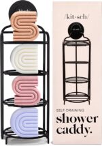 Kitsch Hanging Shower Caddy with Suction Cup – Self-Draining Bar Soap Holder & Shower Caddy for Shampoo Bars, Conditioner Bars & Soap – Rust Proof, Eco-Friendly, Wall Mount or Free-Standing Organizer - Image 2