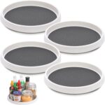 Lazy Susan Turntable, Set of 4, 10 Inch Non-Skid Lazy Susan Organizer for Cabinet, Pantry Organization, Kitchen Storage, Bathroom Sink Cabinet, Refrigerator, Countertop, Spice Rack (4 Pack 10 in) - Image 2