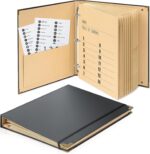 Marspark 3 Rings Important Document Organizer with Labels, Family Document Organizer Binder, Expanding File Folder for Important Papers, Letters, Birth Certificates, Photos, Passports(Black) - Image 2