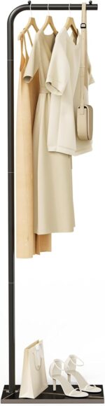 Metal Coat Rack Freestanding, Stable Clothing Rack with Rock Base, Coat Tree Suitable for Bedroom, Hallway, Office, 70.8 Inches High, Black - Image 2