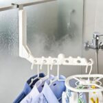 Over The Door Hanger, Rust-Free Plastic Clothes Drying Rack for Bathroom, Space Saving Foldable Heavy Duty Clothes Rack for Laundry Room, Dorm & Apartment | Fits Closet, RV (White) - Image 2