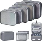 Packing Cubes for Travel 9 Set, Luggage Organizer Bags Organizer for Luggage, Travel Packing Organizers for Clothes Shoes Toiletries Data Cable.(Grey) - Image 2