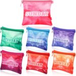 Paterr 7 Pcs Packing Cubes for Travel Kids Day of Week Compression Packing Bags Colorful Luggage Suitcase Organizers Bag for Travel(Gradient) - Image 2