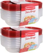 Rubbermaid Take Alongs Food Storage Container, 4-Cup Rectangle, Set of 12, (12 Pack), Red - Image 2