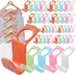 SLMT 50PCS Space-Saving Hanger Connector Hooks, Closet Organizer Extender for Plastic, Velvet, Wooden, Wire & Heavy Duty Clothes Hangers, Universal Fit (Multi-Color) - Image 2