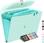 Sooez Expanding File Folder, 13 Pocket Accordion File Organizer, Monthly Expandable File Folder for Documents with Labels, Portable Bill Receipt Organizer for School Office Supplies, Letter A4 Size - Image 2