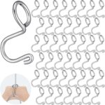 Sosation 45 Pcs Clothes Hanger Extender Connector Hooks Space Saving Hooks Metal Mini Cascading Hook Outfit Hanger Extender Clips for Heavy Duty Clothes Wooden Closet Organizer - Image 2