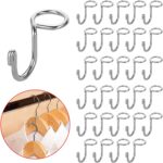 Sumnacon Hanger Hooks 30 Pcs Clothes Hanger Hook for Organization Metal Connector Hooks Mini Cascading Hangers Extender Space Saving for Velvet Wooden Hangers Closet Accessories Hat Bag Silver - Image 2