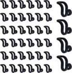 WARMBUY Velvet Hanger Connector Hooks for Closet Space Saving Cascading Hanger Organizer, Black, 40 Pack - Image 2