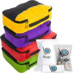 bago 7 Pcs Packing Cubes for Travel - 4 Travel Packing Cubes for Suitcases with 3 ZipLock Bags - Luggage Organizer Bags to Get Maximum Storage, Save Time & Effort to Pack (Green Red PurpleYellow) - Image 2