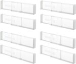 iDesign Plastic Adjustable Deep Kitchen or Dresser Drawers-Set of 8-Clear Dividers - Image 2