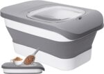 10-13 Lbs Dog Food Stroage Container, Collapsible Dog Food Containers with Airtight Lid, Pet Food Scoop and Silicone Dog Bowl, Pet Food Storage Container Dry Food for Dog, Cat and Other Pets - Image 2