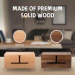 Large Cable Management Box - Organizer for Electrical Cords and Power Strips - Conceal Desk and Floor Cables - Storage Solution for Cord Hider and Organization (Natural Wood) - Image 4