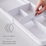 YouCopia DrawerFit Sliding Drawer Tray with Adjustable Dividers, Expandable Kitchen Storage Organizer, Speckled White - Image 3