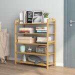 UDEAR Bamboo Shoe Rack 5-Tier Shoe Storage Organizer Entryway Shoe Shelf - Image 4