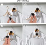 60 Pack Space Saving Hanger Hooks, Black Plastic Triangle Hangers, Connector Hooks for Closet Organizers and Storage in Dorms and Homes - Image 4