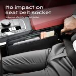 Coverado Universal Car Seat Gap Filler Organizer, Premium Suede Leather Car Seat Side Gap Filler, Seat Gap Storage Box for Suv Truck, Car Interior Accessories, Black-1pc - Image 5