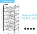 Vrisa Can Organizer for Pantry 7-tier Can Rack Organizer Metal Can Storage Dispenser Rack Holds up to 84 Cans for Canned Food Kitchen Cabinet or Pantry Shelf Black - Image 3