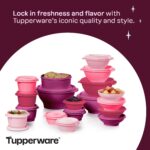 Tupperware Heritage Collection, New 36 Piece Food Storage Container Set in Vintage Pink, Dishwasher Safe and BPA Free (18 containers, 18 lids) - Image 6