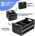 Car Trunk Organizer for SUV, Car Storage Organizer Reinforced Handles, Collapsible Multi-Compartment Foldable and Waterproof Car Organizer for Car Suv, Sedan, Truck, Minivan - Image 5
