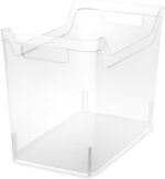 Sterilite Medium Shelf Bin with Handles, Plastic Storage Container for Organizing Shelving, Closet, Pantry, and Countertops, Clear, 6-Pack - Image 3
