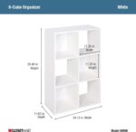 ClosetMaid Cubeicals 6 Cube Storage Shelf Organizer Bookshelf, Stackable, Vertical or Horizontal, Easy Assembly, Wood, White Finish - Image 4